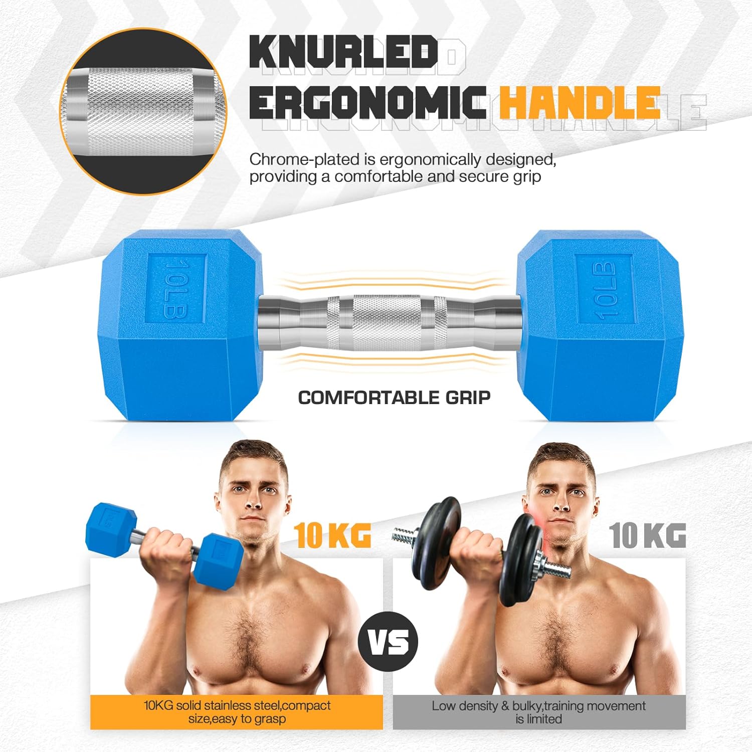 Weights Dumbbells Pink Colors Compatible with Set of 2 Neoprene/Rubber Dumbbells,1-15 LB, Anti-Slip, Anti-Roll, Hex Shape