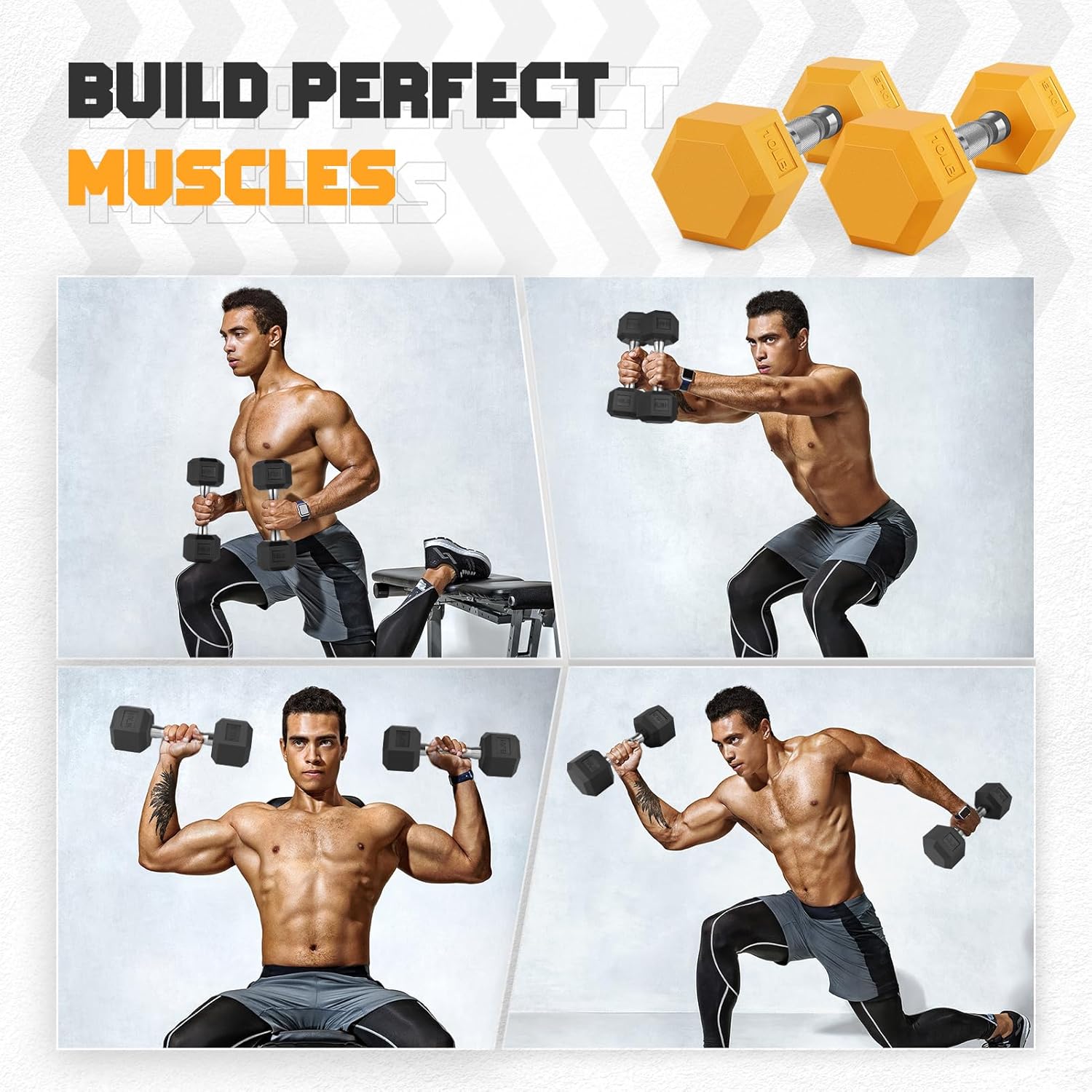Weights Dumbbells Pink Colors Compatible with Set of 2 Neoprene/Rubber Dumbbells,1-15 LB, Anti-Slip, Anti-Roll, Hex Shape